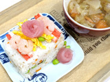 ケーキのような華やかな押しちらし寿司