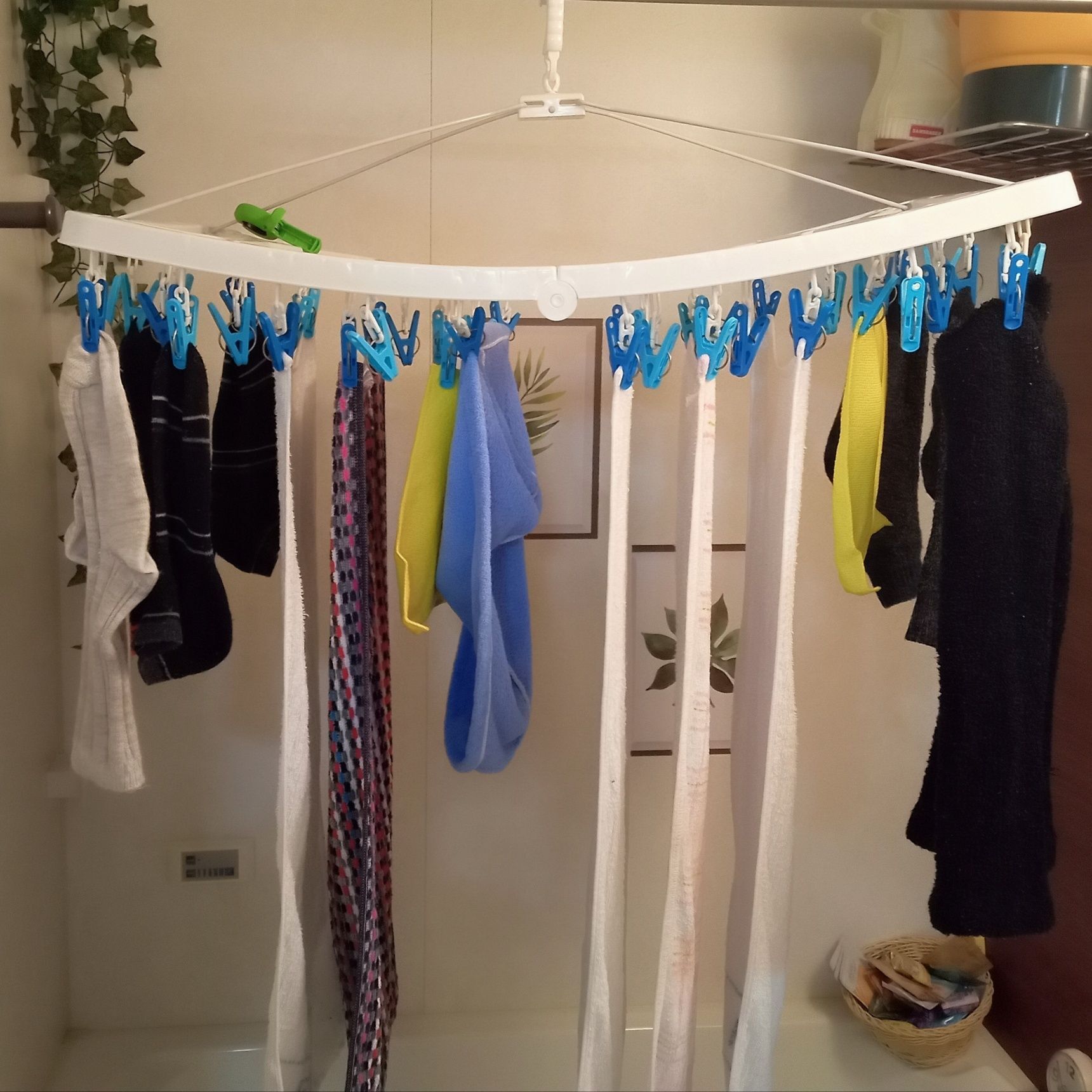 他の洗濯物もピンチに掛けたら、洗濯ネットの出番