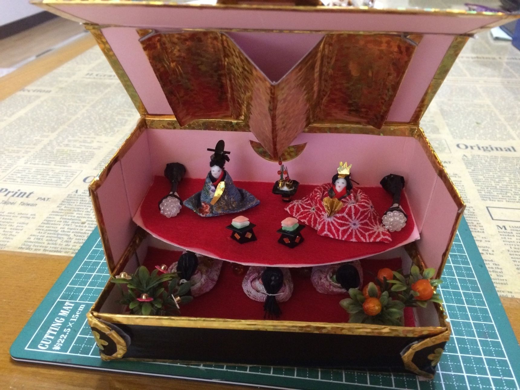 手作りミニ雛飾り