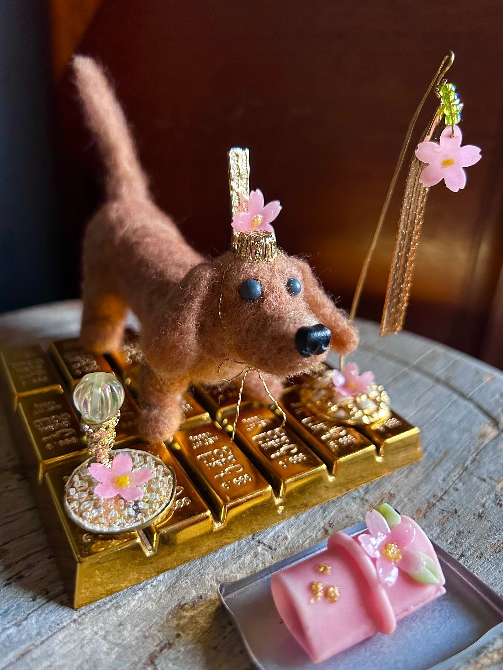 アクセサリーパーツなどを使ってひな祭り