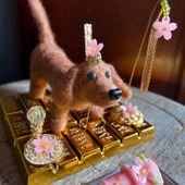 アクセサリーパーツなどを使ってひな祭り