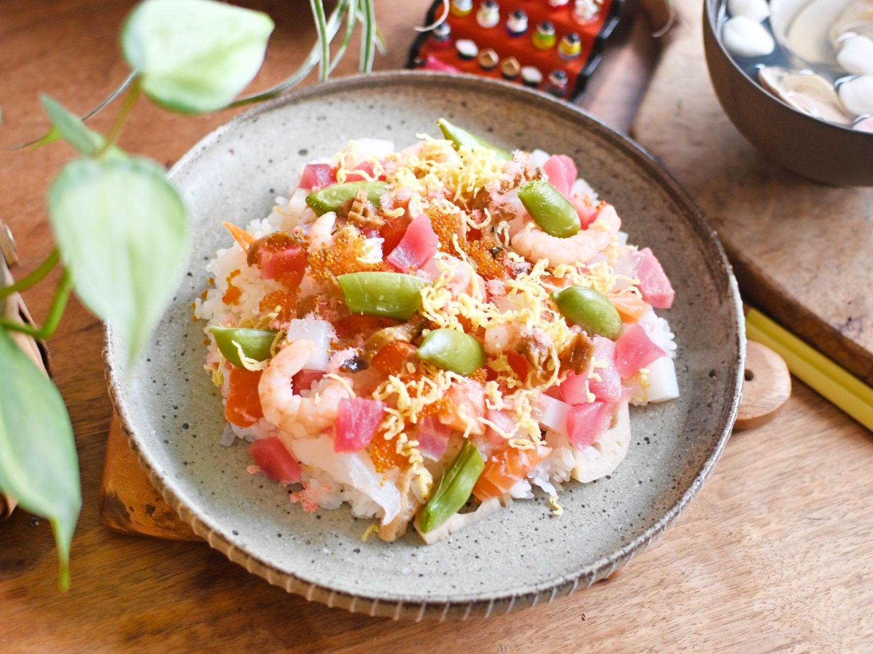 海鮮ちらし寿司とはまぐりのお吸い物