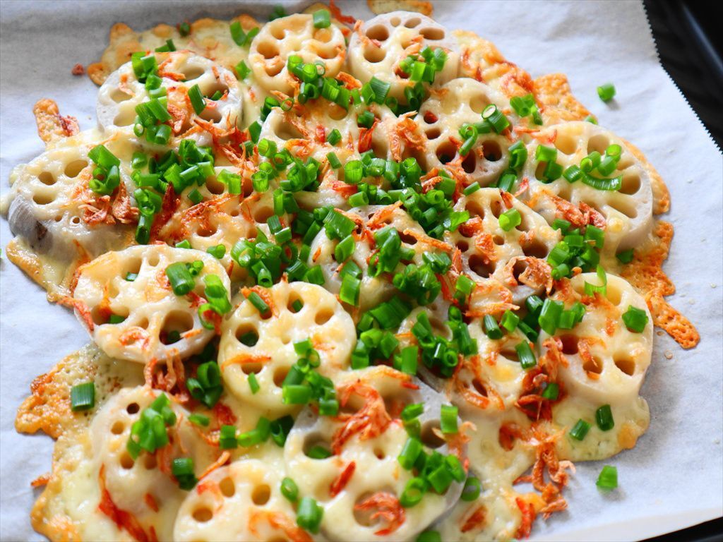 れんこんと干しえびのチーズ焼き