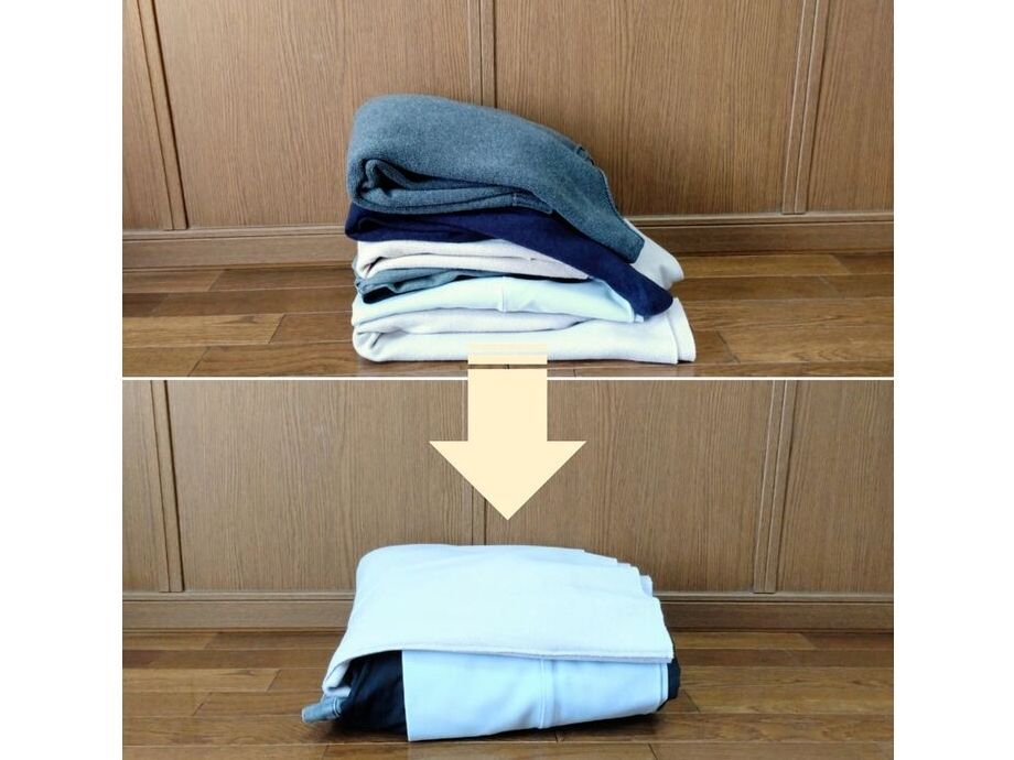 春の軽やかな旅に大助かり♡『洋服の持ち歩き方』かさばる衣類の厚みが1/2に！