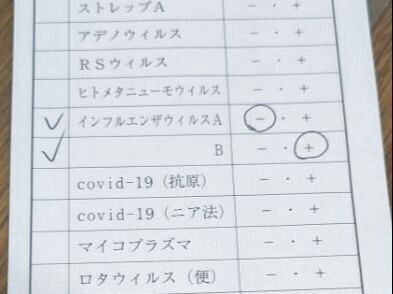 先月三男が、今月は次男がインフルエンザB!