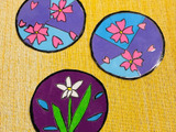 折り紙の端切れを使ってコースター！お花見に向けて製作中