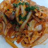 豚肉と玉ねぎのケチャップソテー