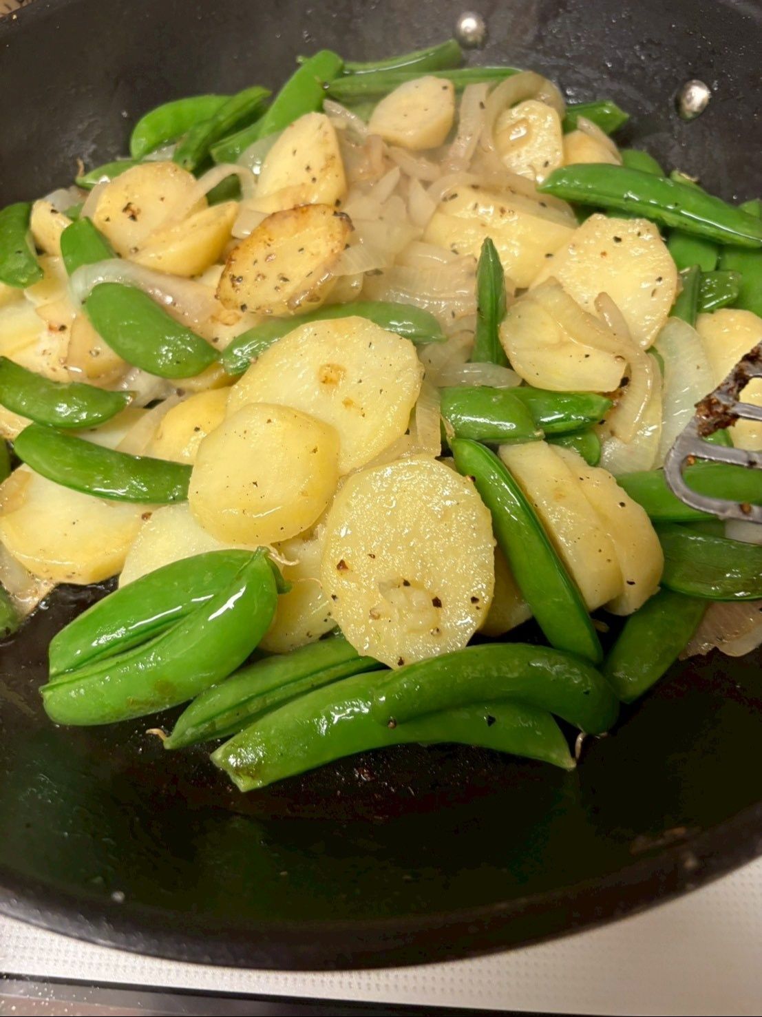 スナップエンドウで春らしい付け合わせ！