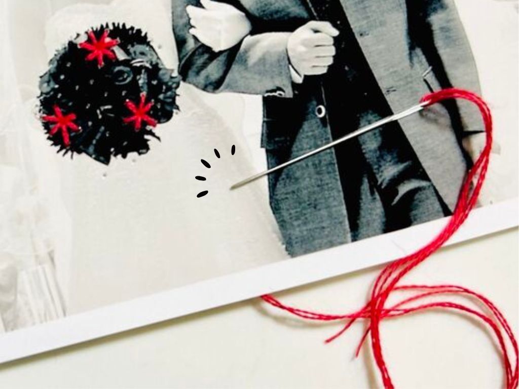 写真に『刺繍』してみたら…超おしゃれ！最高の思い出の一枚になりました♪