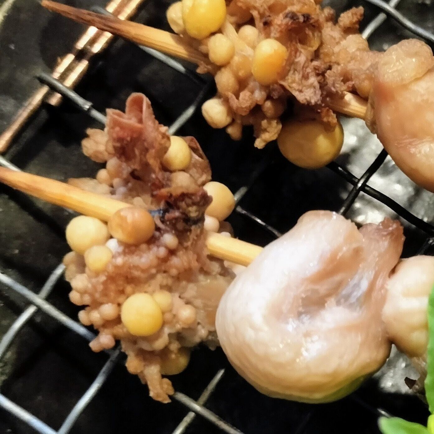 鶏のキンカンとヒモ！ねっとりコク旨ピリ辛甘辛煮と焼き鳥！