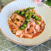 春にこそ作ってほしい一品！新たまねぎとスナップエンドウのキムチ和え