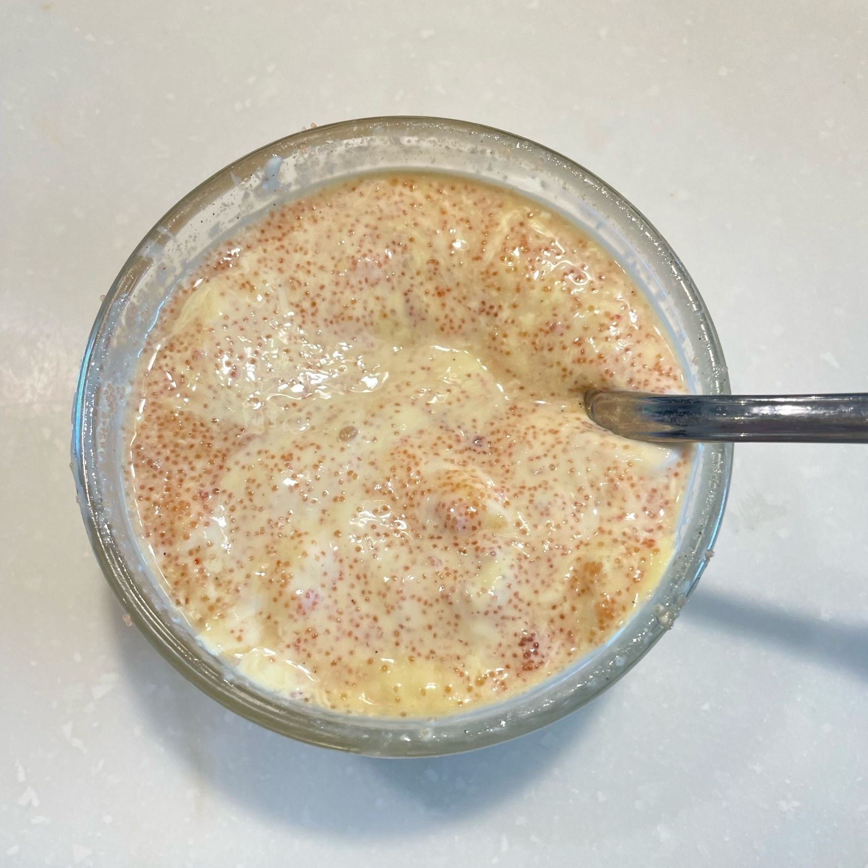 明太ドレッシングを作り、和えます