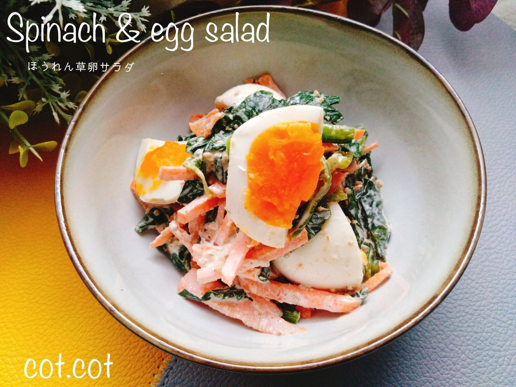 美味しく栄養満点！ほうれん草卵サラダ