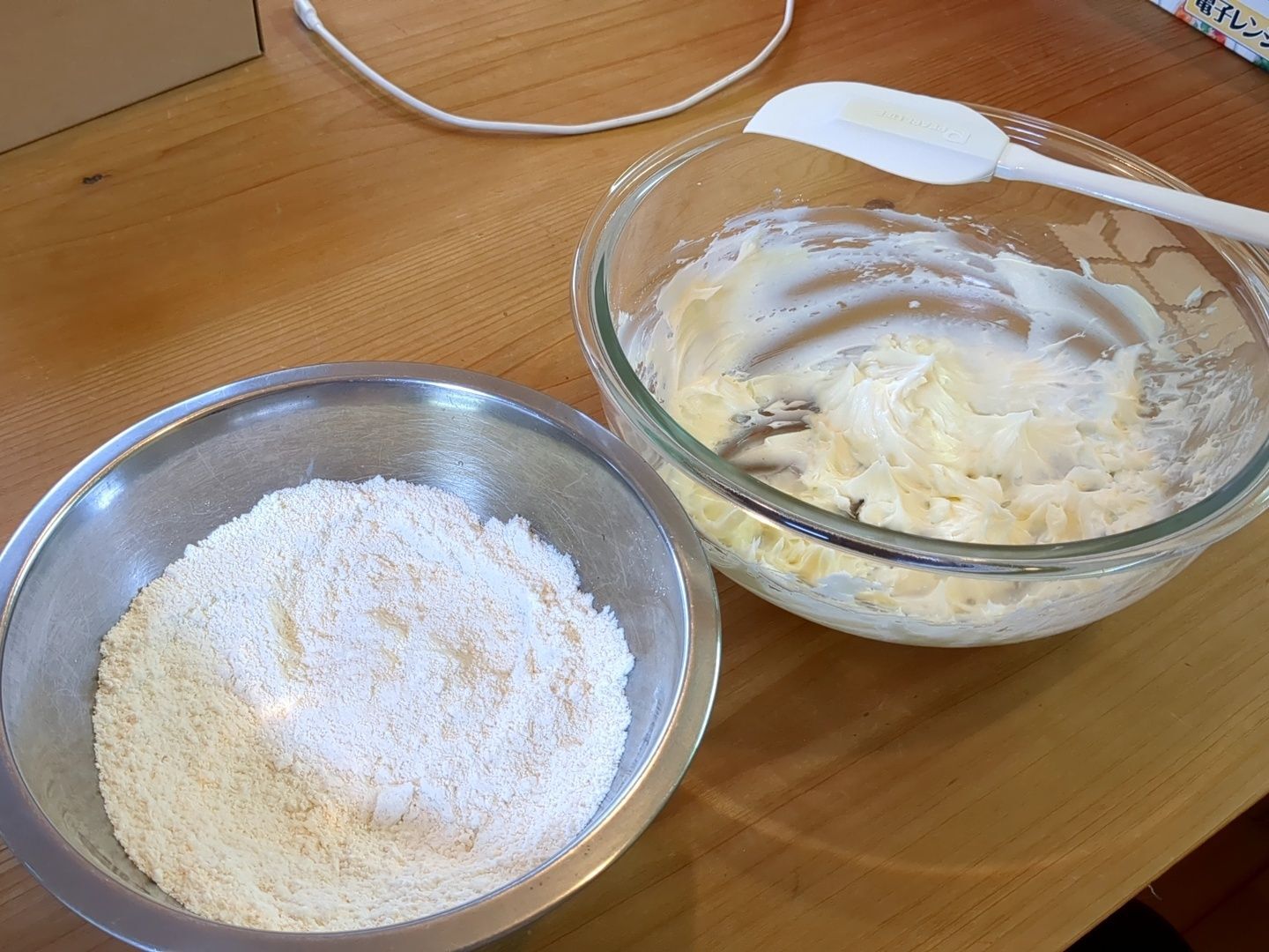 粉類を混ぜます！