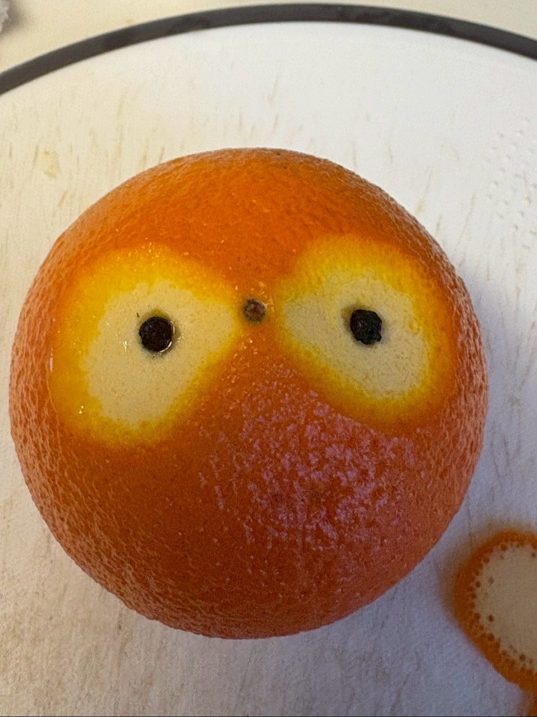 ブラックペッパーの粒を目に入れました。