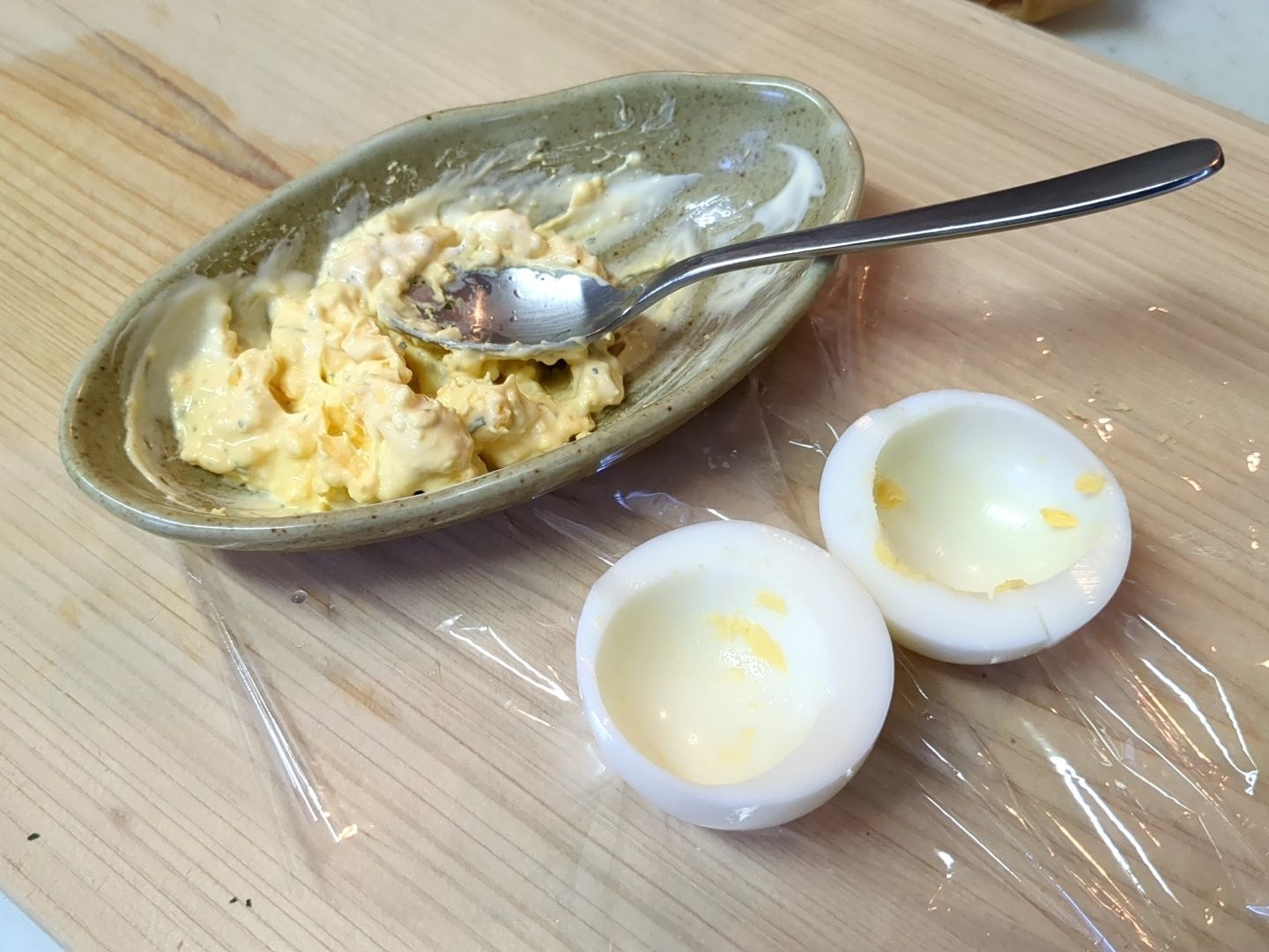 黄身を和えます