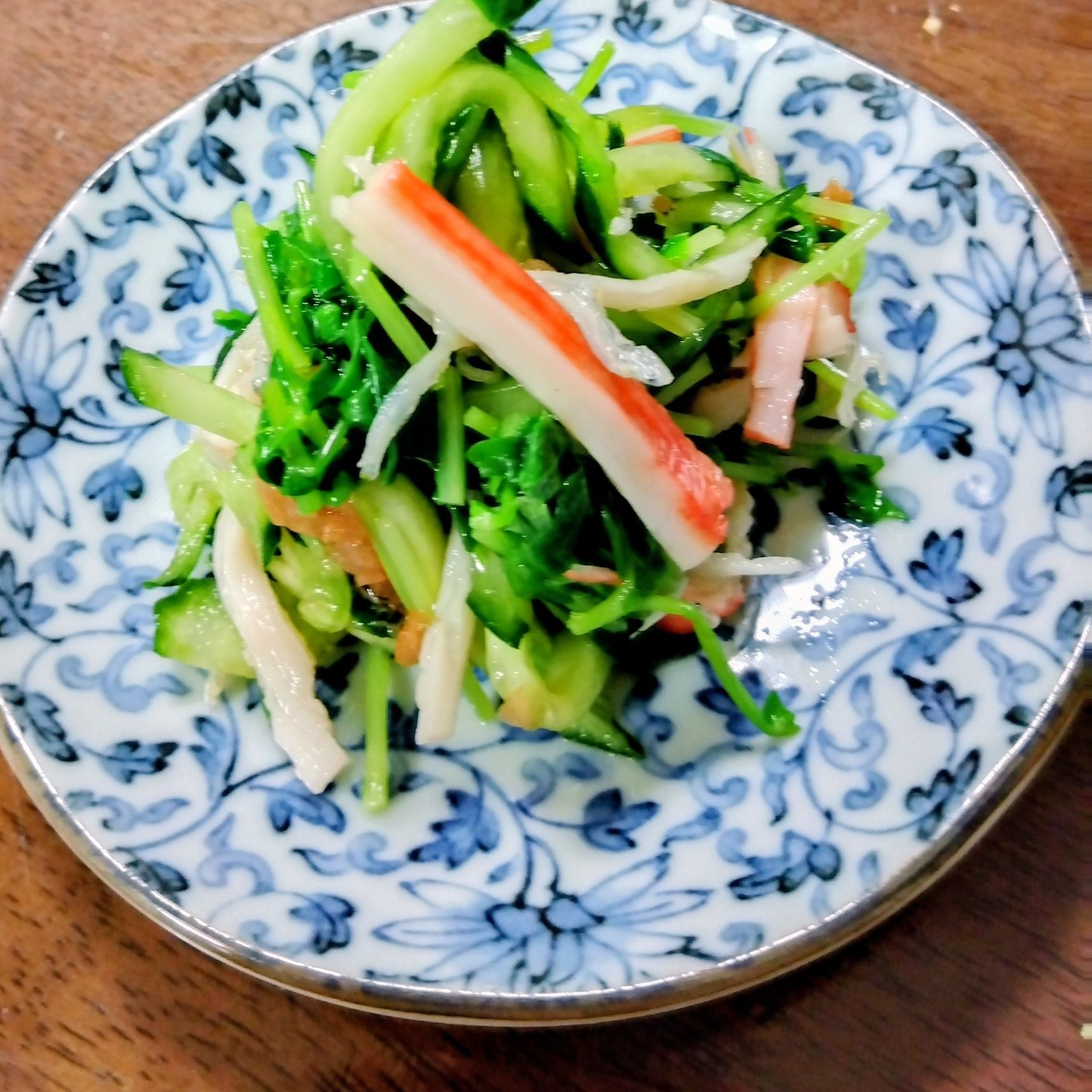 野菜とちりめんじゃこの梅ポン酢和え