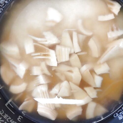 たけのこの下味付け