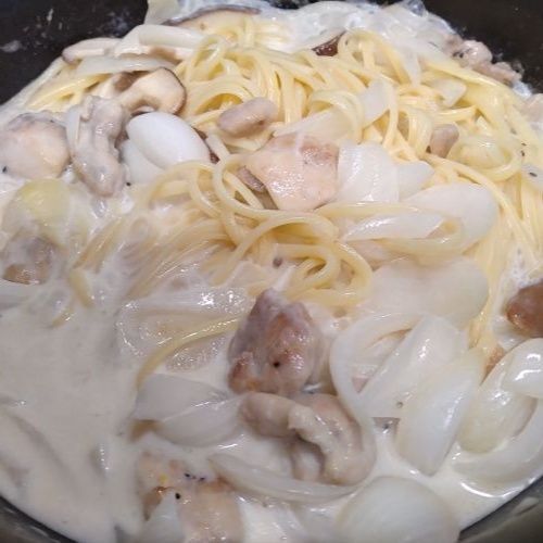 パスタを加える