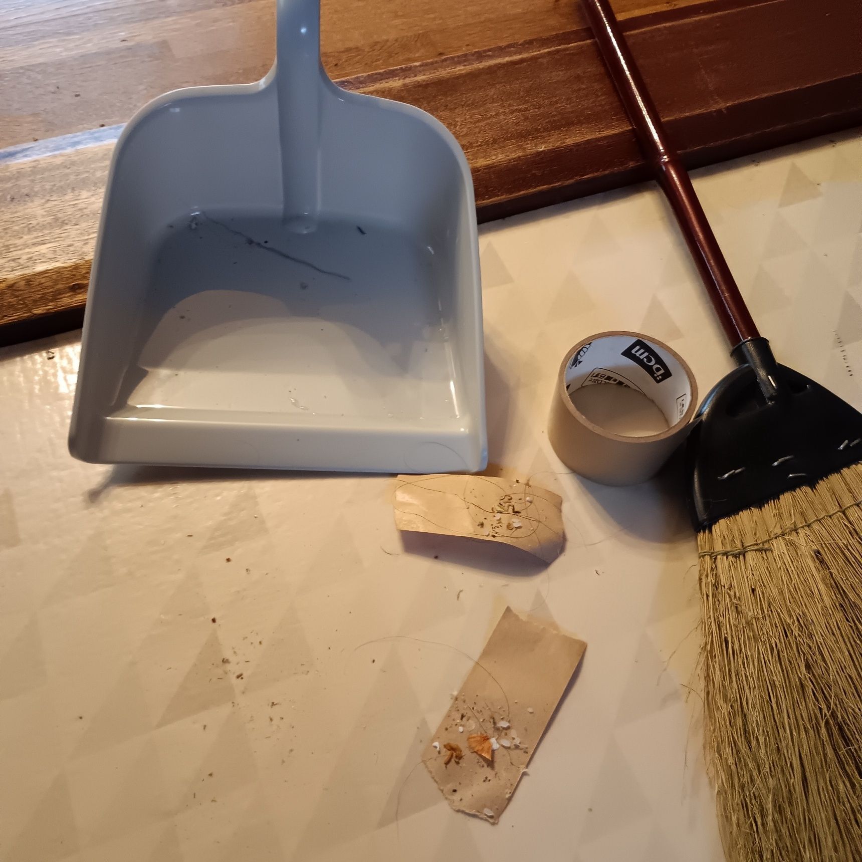 ガムテープで髪の毛を取る掃除