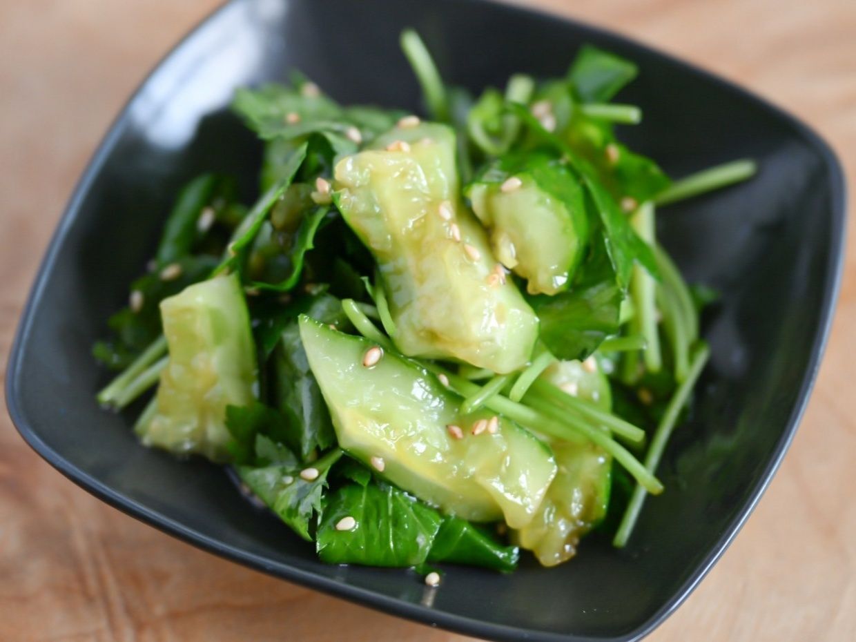 香り豊か！きゅうりと三つ葉の中華和え