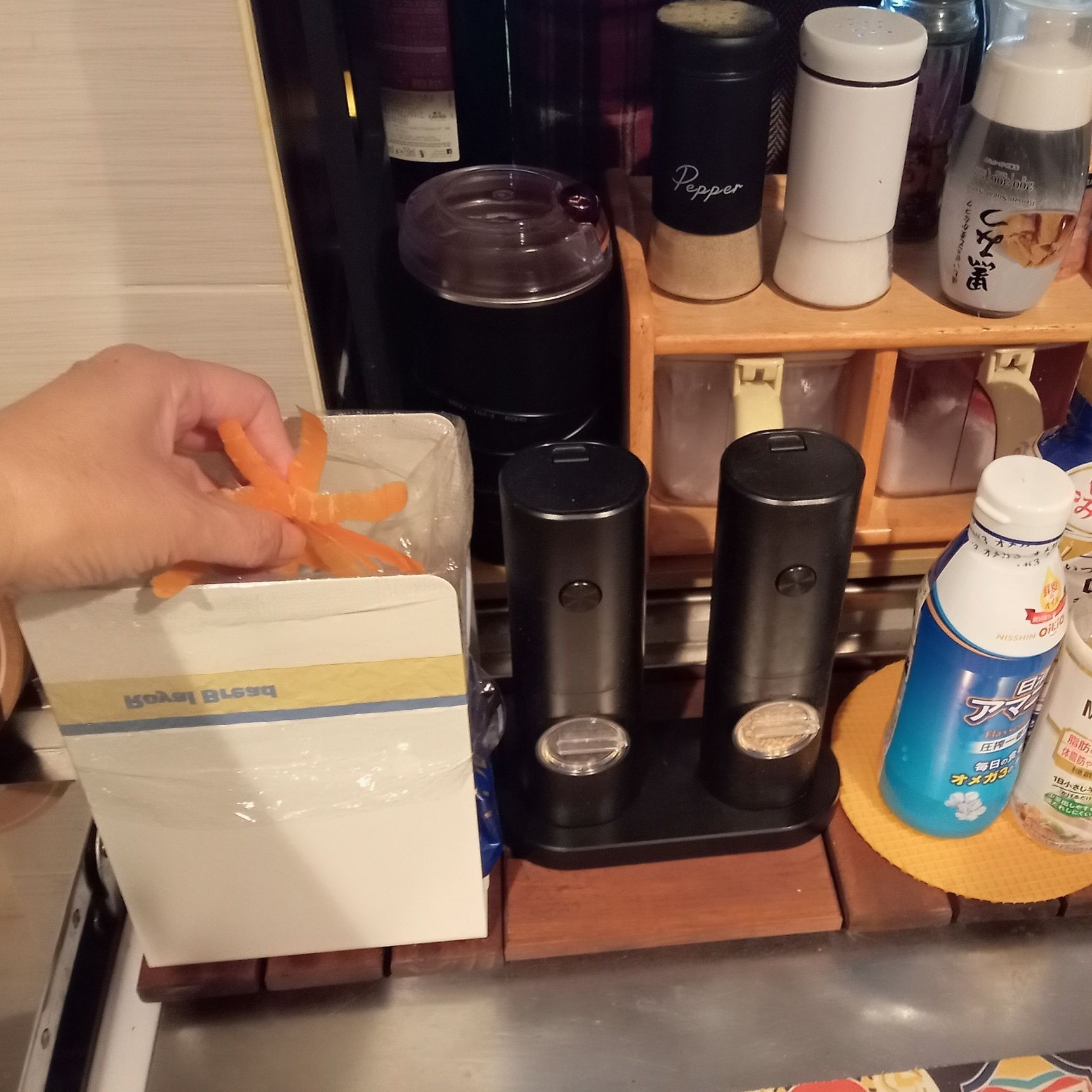 コレをキッチンの隅に置いて