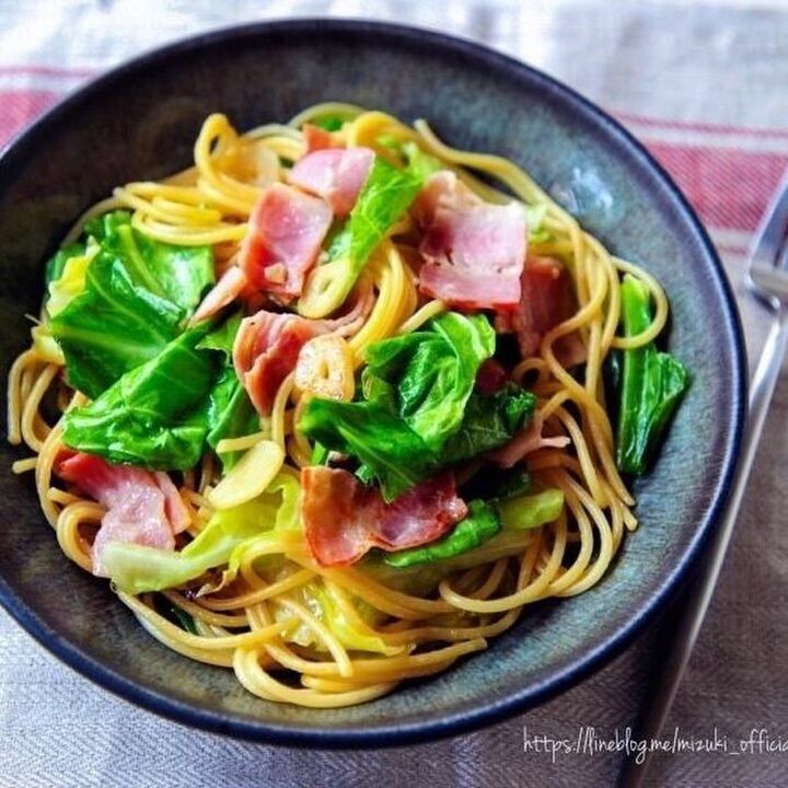 味つけ簡単!『春キャベツとベーコンのお手軽パスタ』間違いなしの美味しさです♡