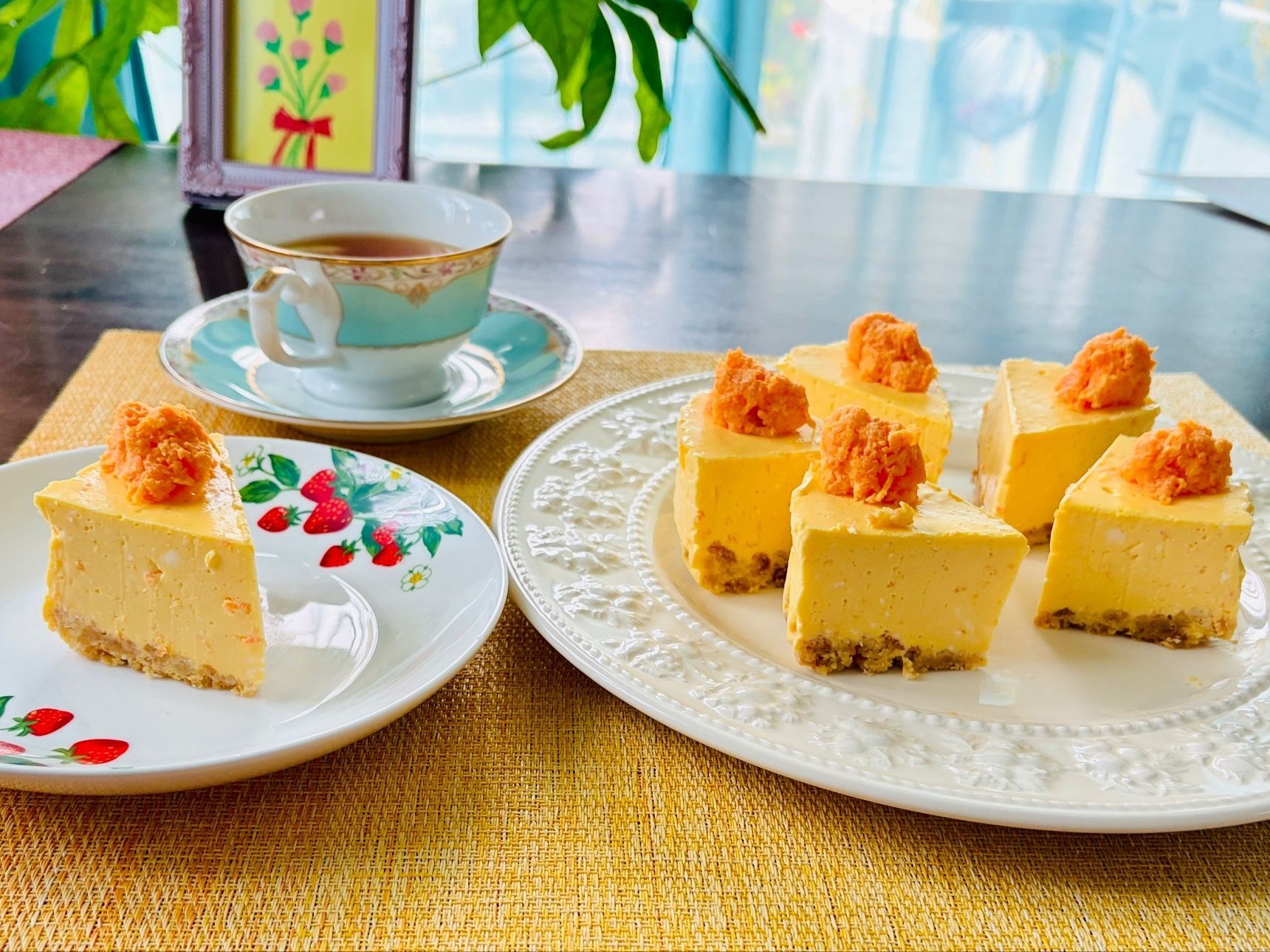 身体にやさしい〜お野菜たっぷり「レアチーズケーキ」