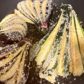 ズッキーニとナスの1本まんま焼き！