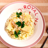 【カニとたけのこのパエリア】便利な野菜だし使用！