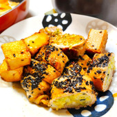 豚肉きゃべつ巻きロール～ごま照り焼き～