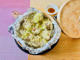 フライパンで作る「春キャベツのせいろ蒸しシューマイ」せいろ台がなくても大丈夫！