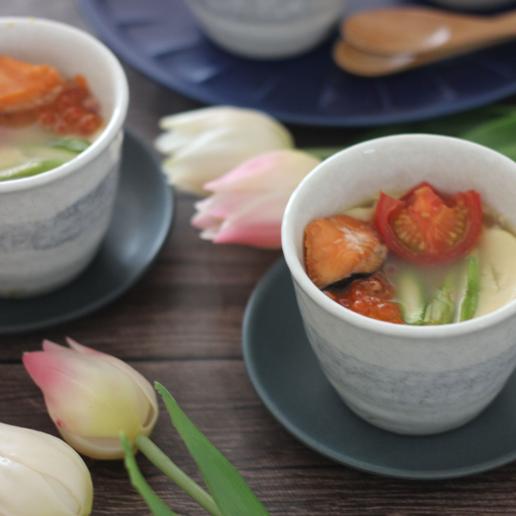 さくらますの春のおもてなし茶碗蒸し