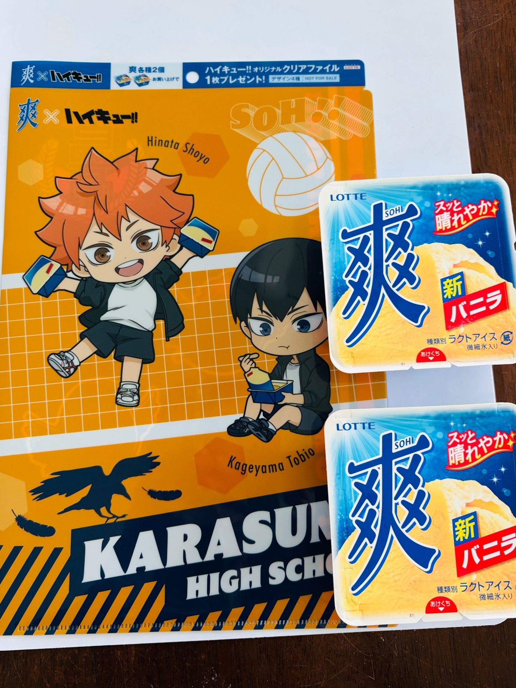 爽を2個買ったら必ずもらえるクリアファイル