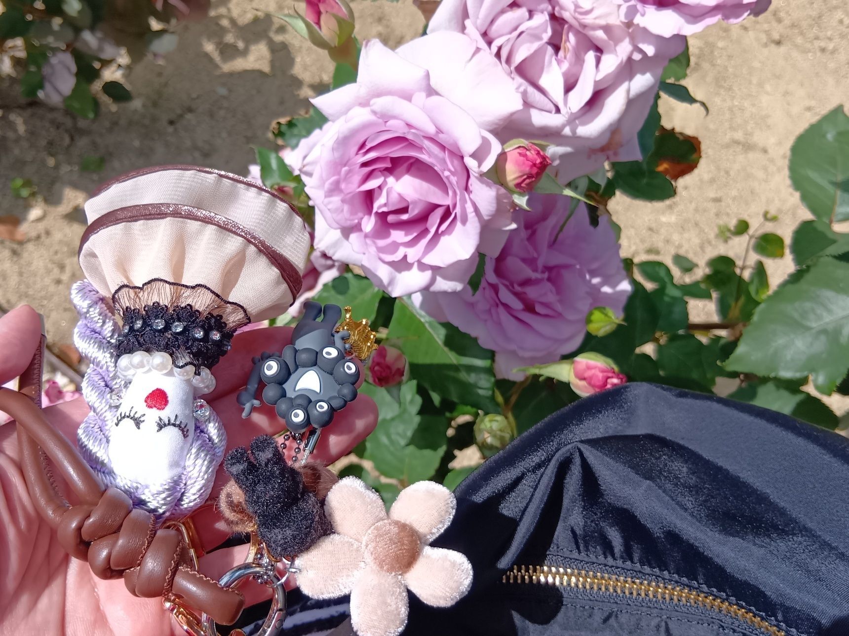 お気に入りの黒ミャクグッズも一緒に連れてきましたよ！