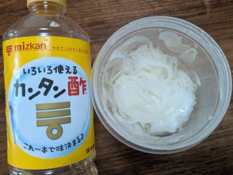 カンタン酢に漬けるだけ。