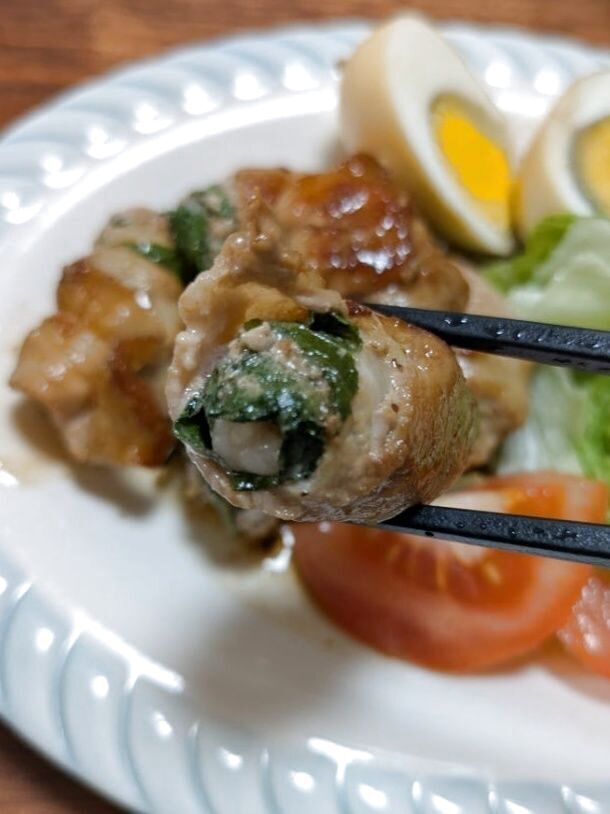 お肉がジューシーで柔らかい！大葉と酢の効果でさっぱり！