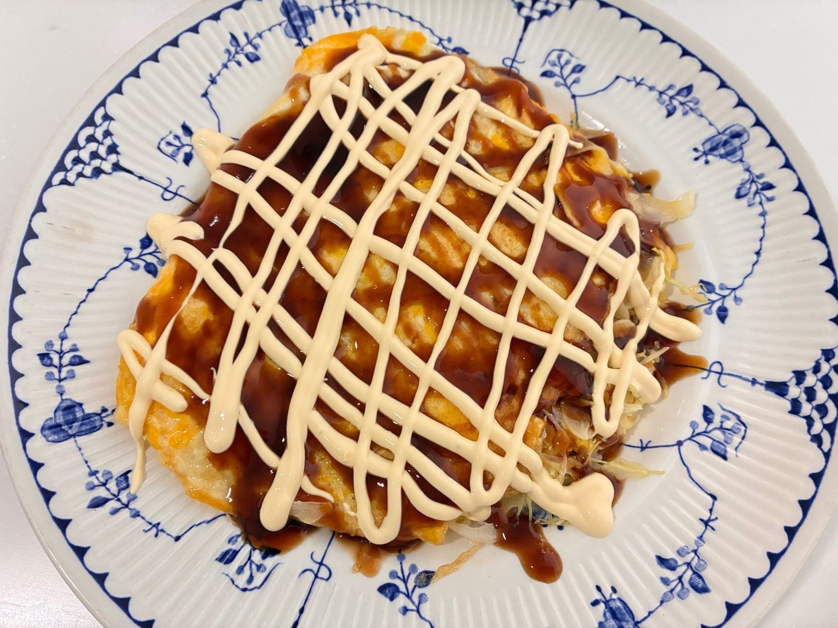 ヘルシーなキャベツと卵のお好み焼き