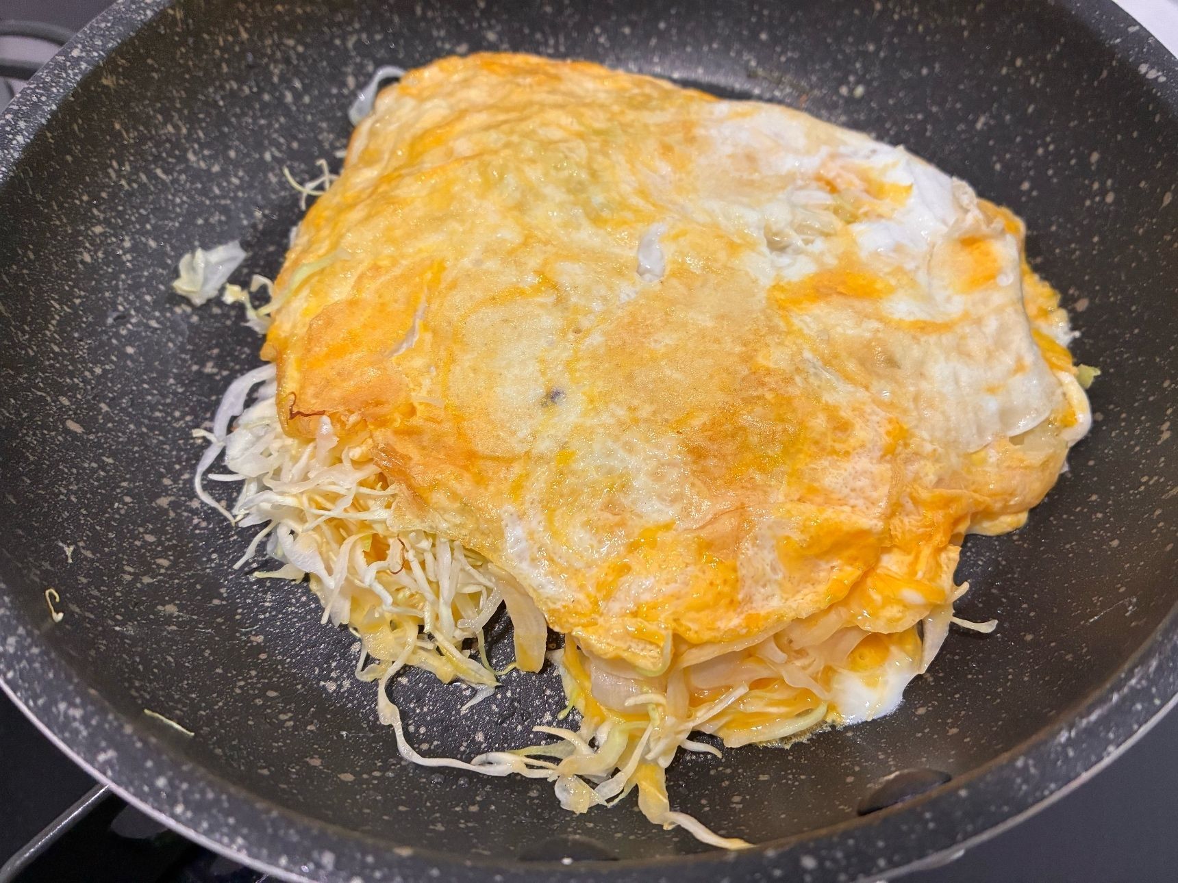 キャベツがしんなりしたら出来上がり
