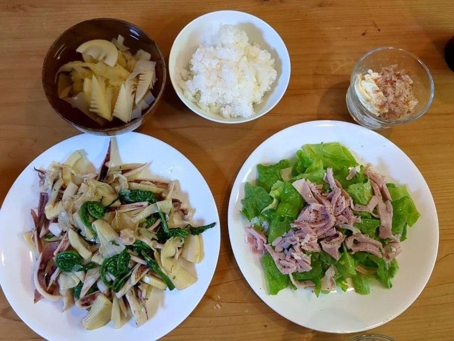 妻が手が痛そうなので、夕飯を作ってみた