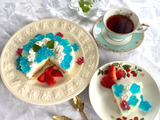紫陽花クリームチーズケーキ