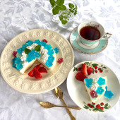 紫陽花クリームチーズケーキ