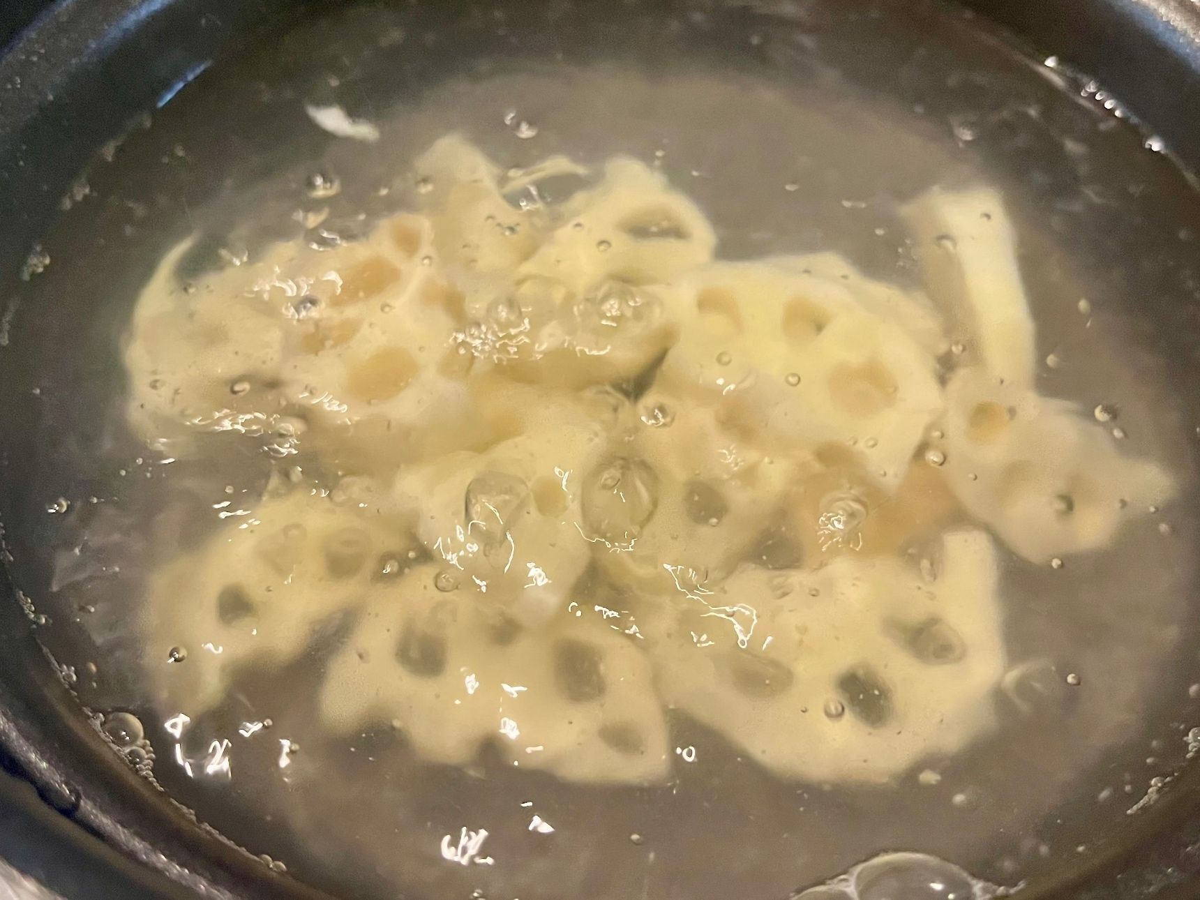 ②野菜を茹でる