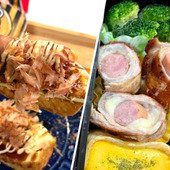 燻製屋熟成ウインナーのアレンジレシピ「和風ドッグ」「肉肉巻き」