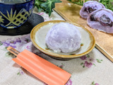 【紫陽花】切り餅で作るブルーベリーの生クリーム大福