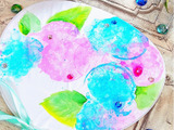 100均材料で！爽やか紫陽花うちわ