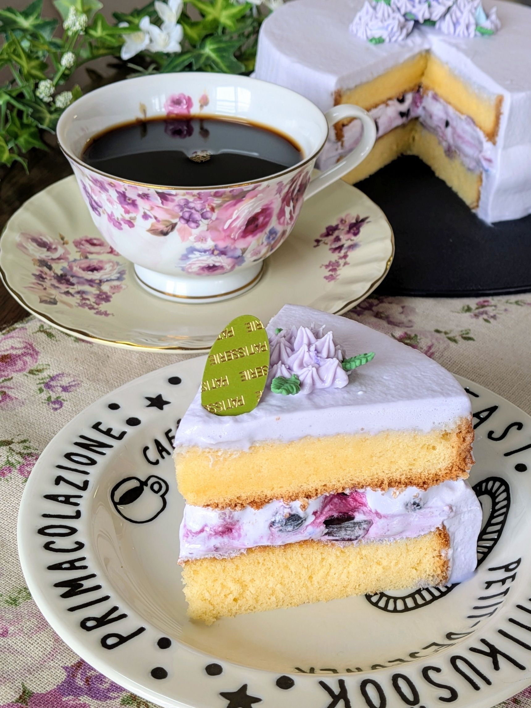 【紫陽花ショートケーキ】優しい色合いで、心も身体も癒やされました。