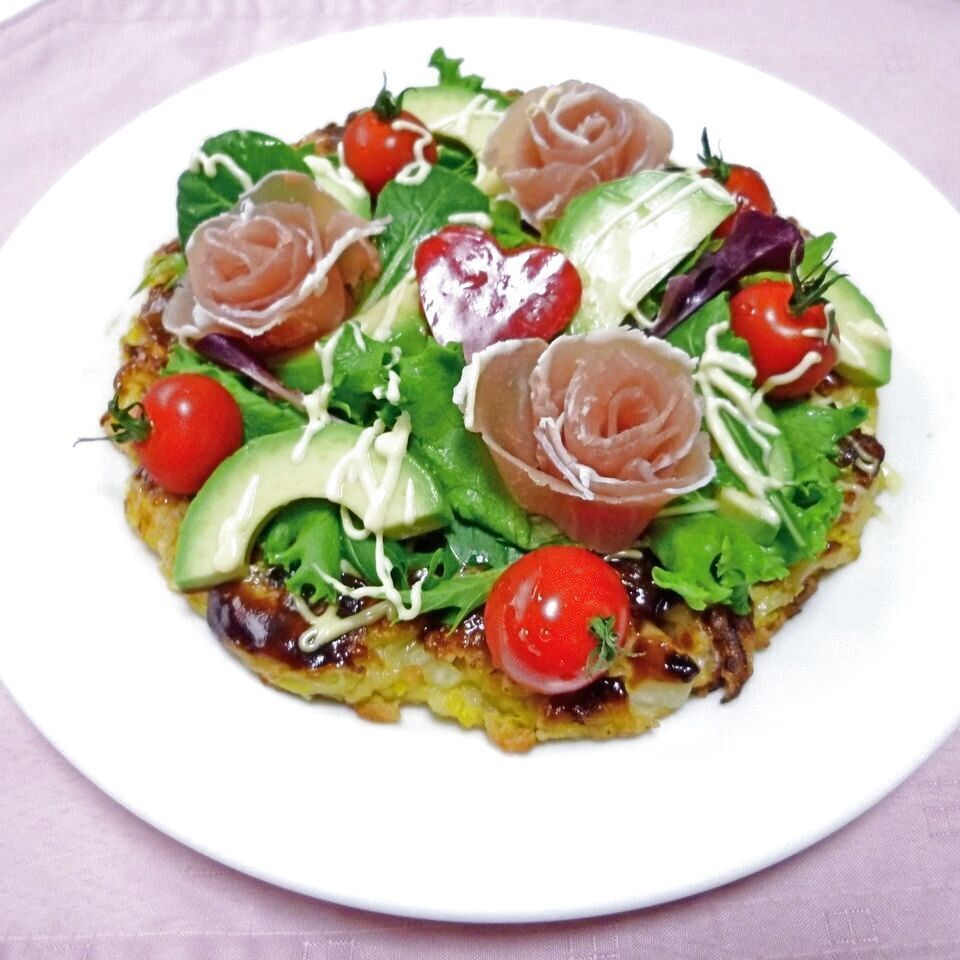 イタリアン風米粉お好み焼き