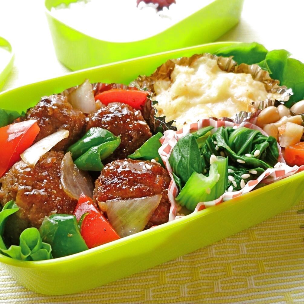 蓮根の中華風ミートボール弁当