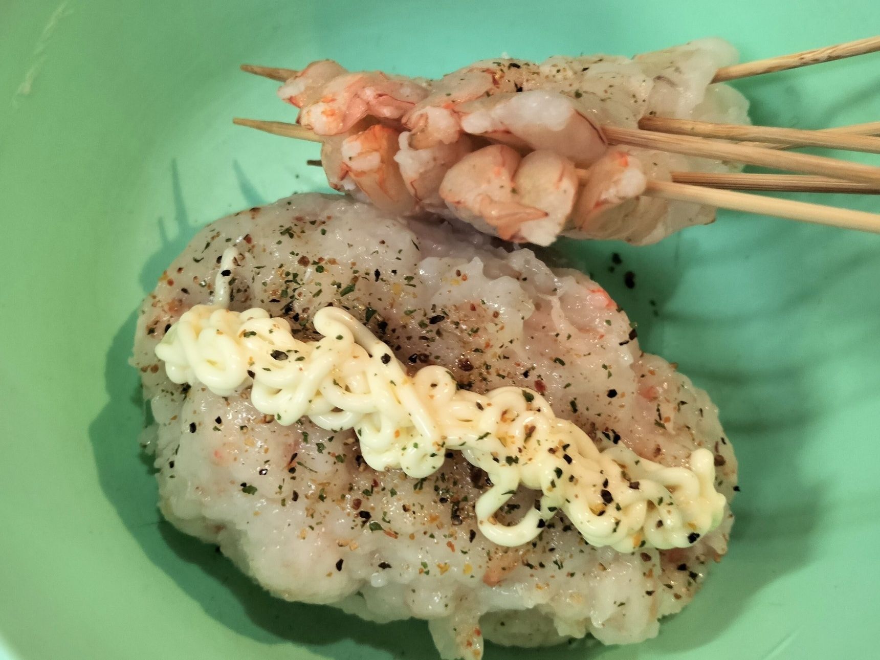 簡単！一度に粗みじん切りとすり身を作る！海老だけの海老カツと海老串カツ！